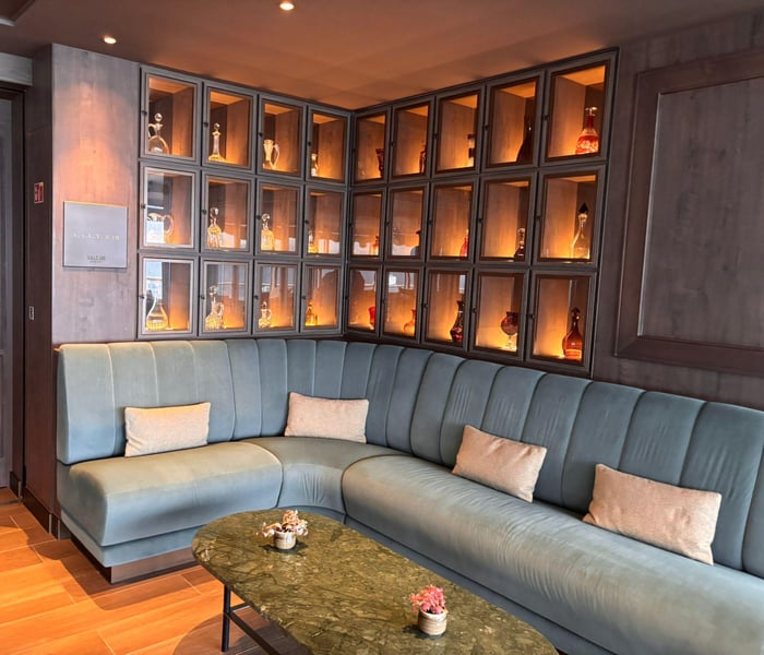 Library on board Silversea's Silver Ray