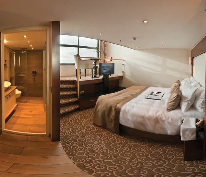 loft room on a Tauck inspiration class ship, one of the best river cruise lines in europe