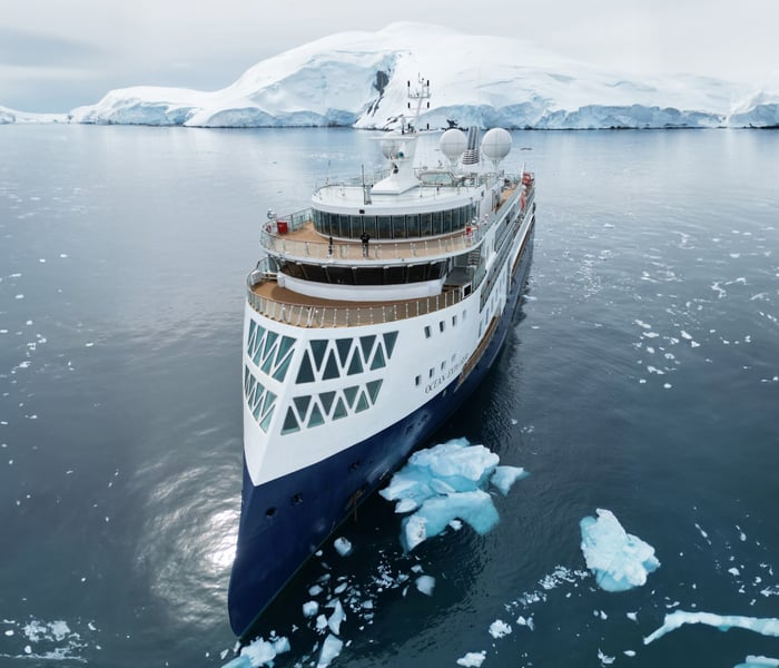 Quark Expedition' Ocean Explorer with its X-Bow design