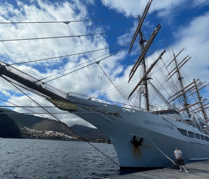 hayley on sea cloud spirit on a canary islands cruise