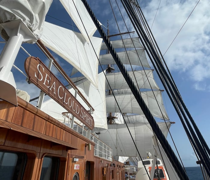 sea cloud spirit sails on a canary islands cruise