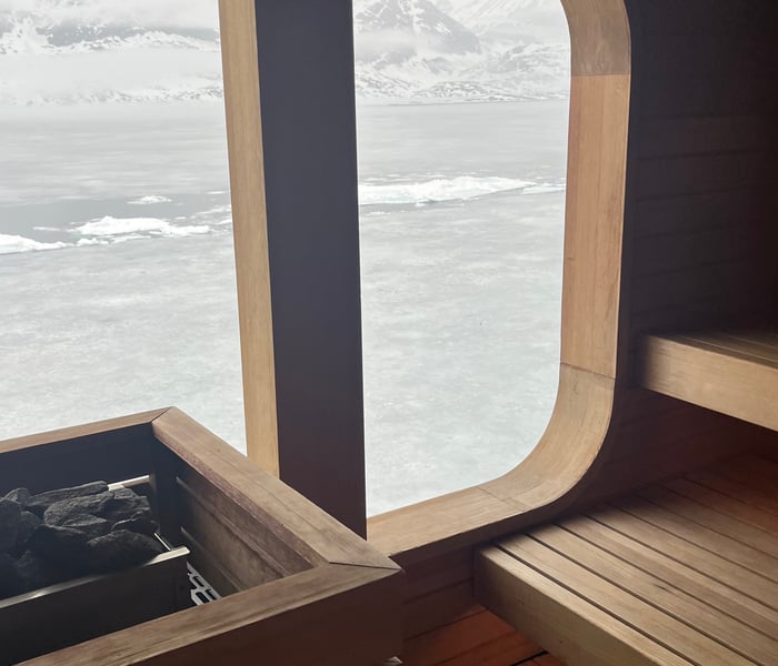 Sauna on Ponant's Le Commandant Charcot in Greenland