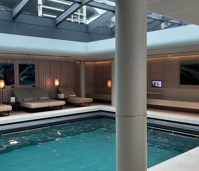 indoor pool on Ponant's Le Commandant Charcot in Greenland
