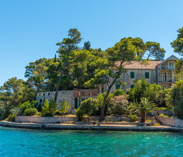 Veliko Jezero in Mljet national park in Croatia, a popular stop on a croatia cruise