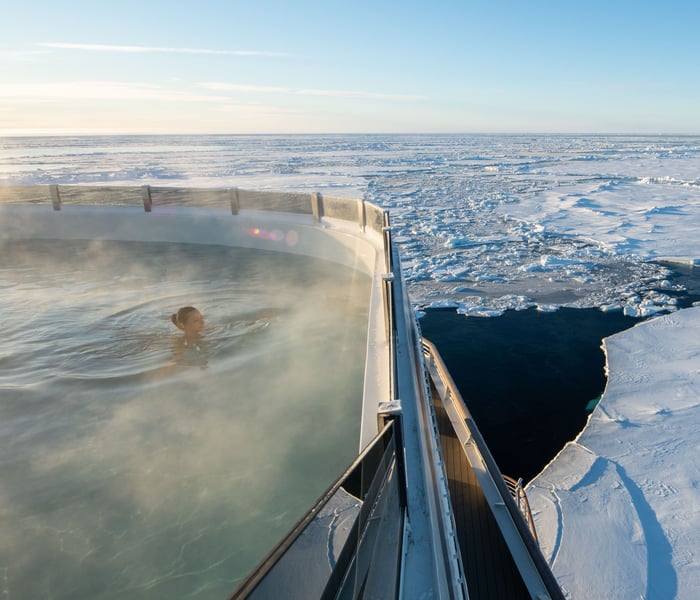 Blue lagoon on Ponant's Le Commandant Charcot