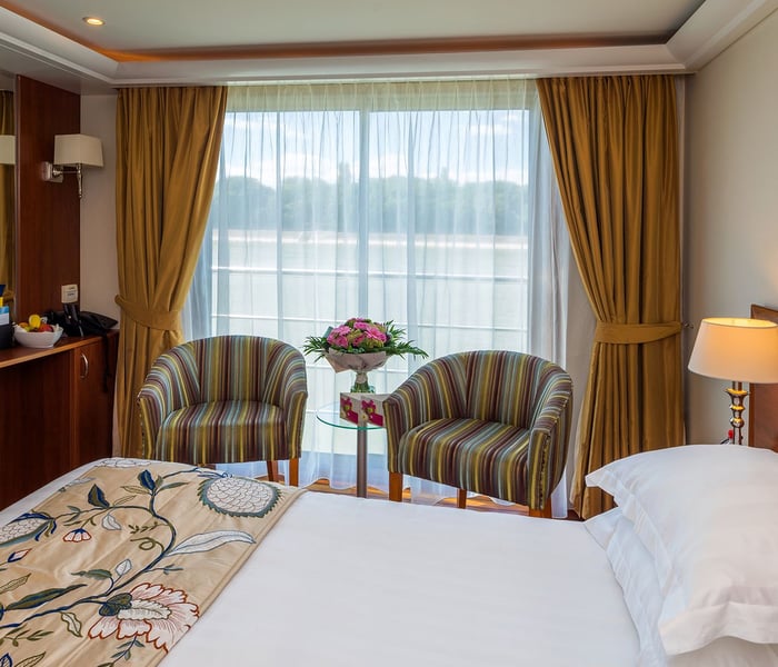 Category A Stateroom on AmaWaterways' AmaDante, one of the best river cruise lines in europe