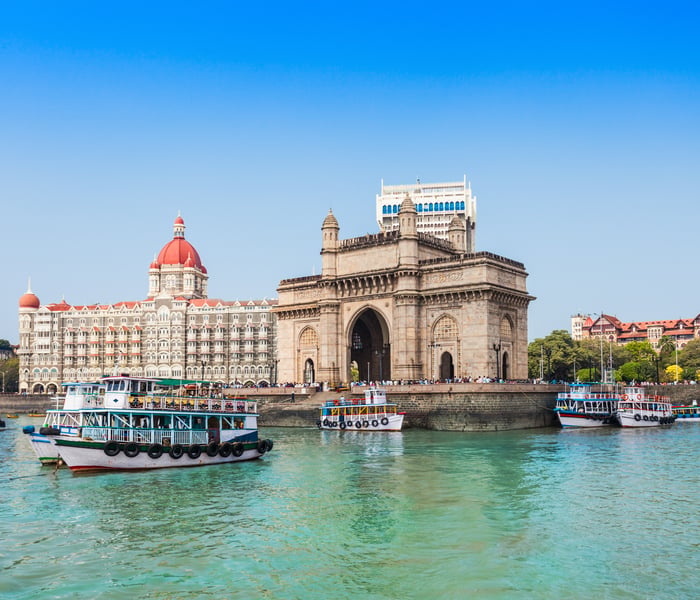buildings and river in mumbai india
