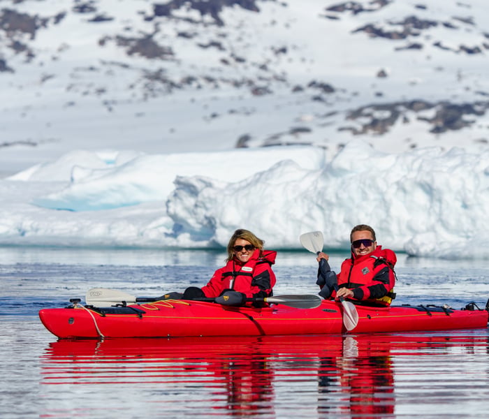 Kayaking with Ponant in Qenertivartivit, Greenland