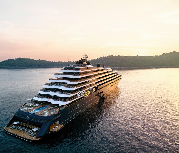Ritz Carlton Yacht Collection's Evrima, a popular option for a croatia cruise