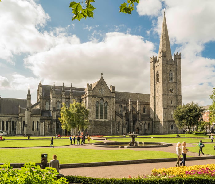 St Patricks Cathedral in Dublin, Ireland, a popular northern europe cruise port