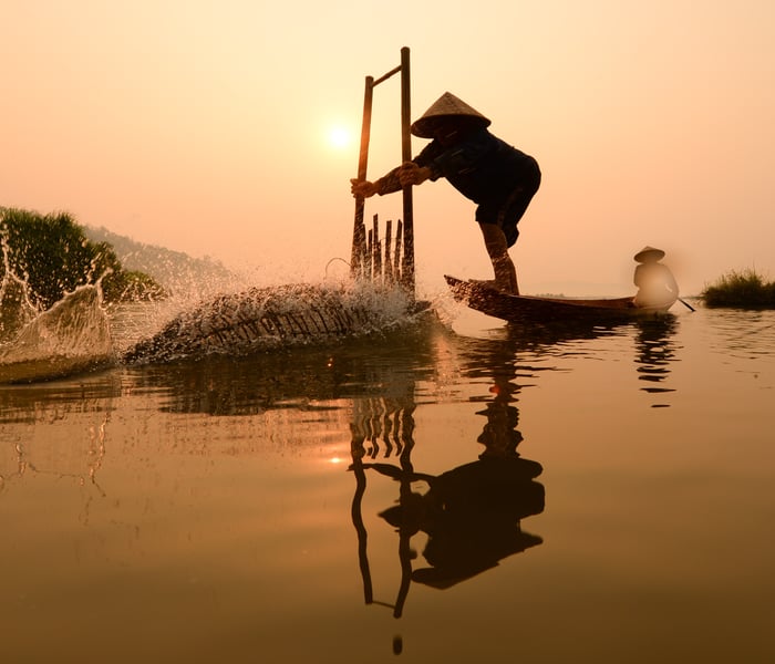 Local on the Mekong river