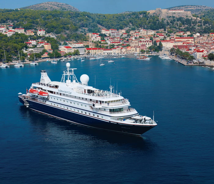 seadream II in hvar, a popular option for a croatia cruise