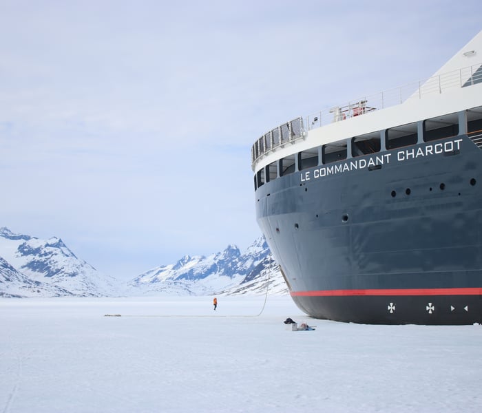 Le Commandant Charcot in Qenertivartivit Greenland