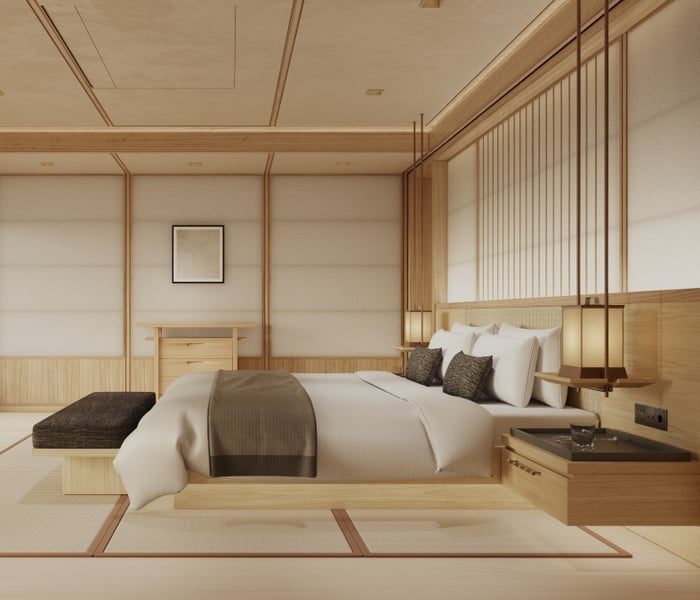 Grand Suite rendering on board Aman at Sea's yacht Amangati
