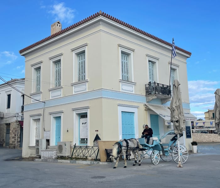 Dapia Port on the Greek island of Spetses