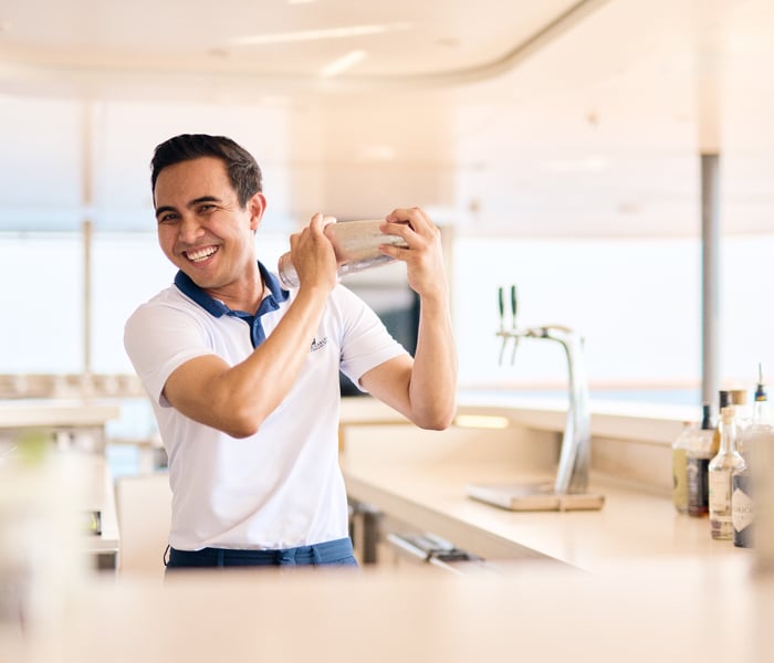 Bartender Onboard the Ritz-Carlton Yacht Collection’s Evrima