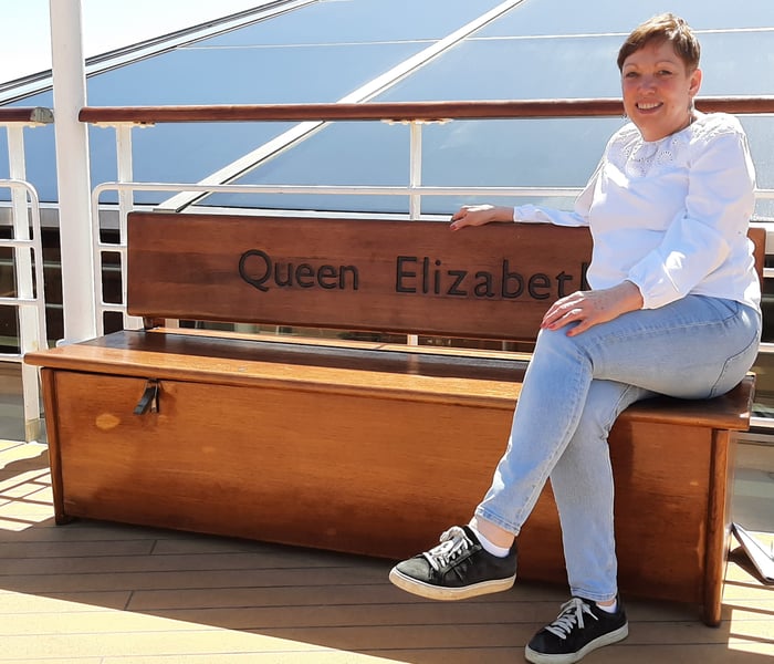 Cathy on Queen Elizabeth in Japan