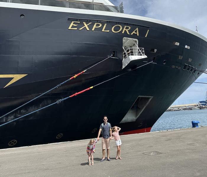 Alex and family on Explora Journeys' Explora I