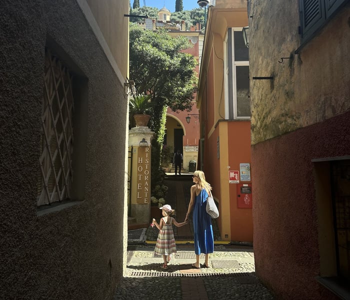 Exploring ashore in Portofino, a call on our family Crystal Cruise