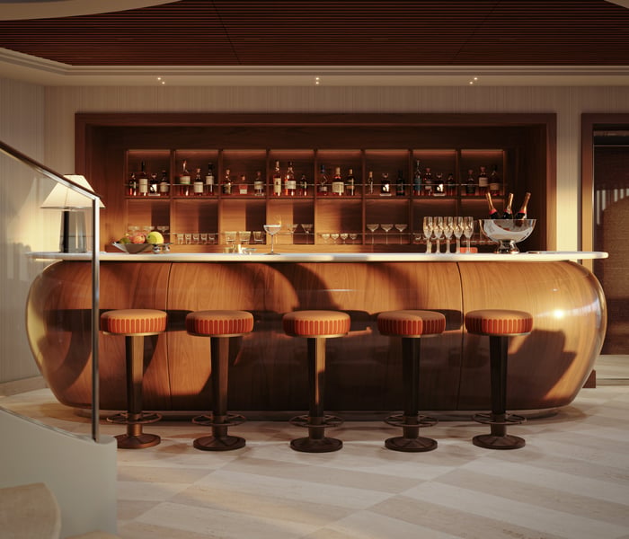 Pool bar on board Orient Express Corinthian