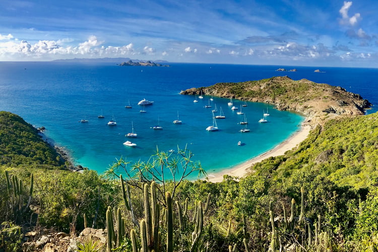 Colombier Beach in Saint Barthelemy, a place to visit on a small ship cruise to the Caribbean