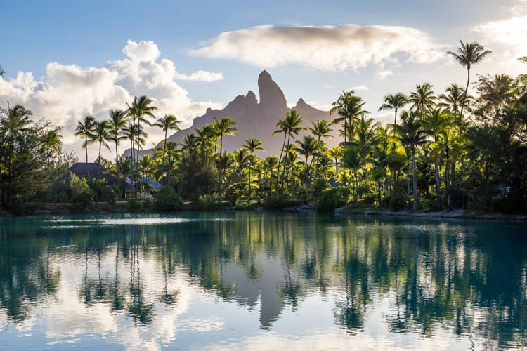 Lagoons and Mountains in Huahine, French Polynesia