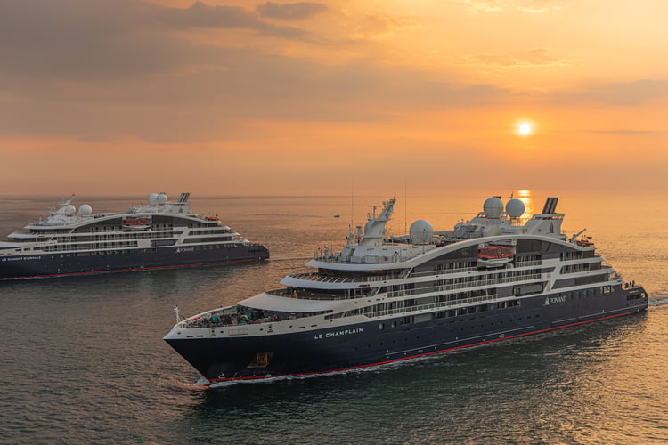 Ponant's Explorer class yachts Le Champlain and Le Dumont d'Urville
