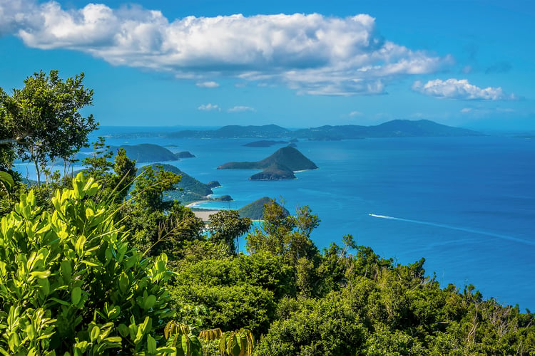 jost van dyke is a popular stop on a caribbean winter sun cruise