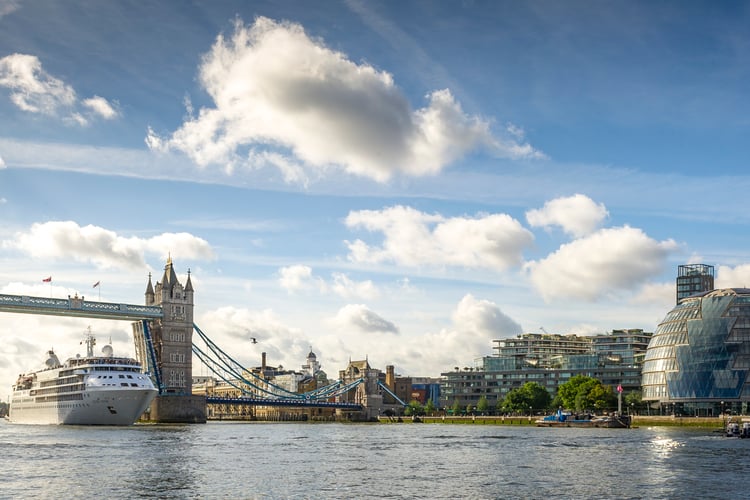 The latest Silversea news, including the refurbishment of Silver Wind, seen here in London