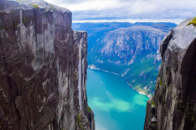 Lysefjorden is a key stop on a small ship cruise to the Norwegian Fjords 