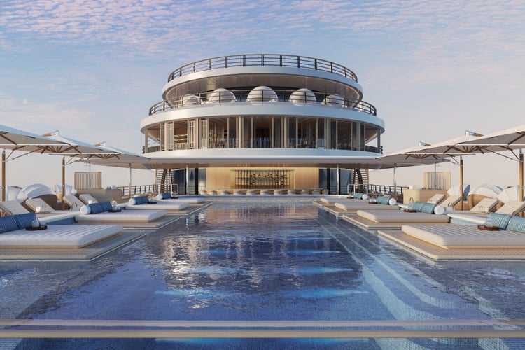 Pool on board Aman at Sea's yacht Amangati