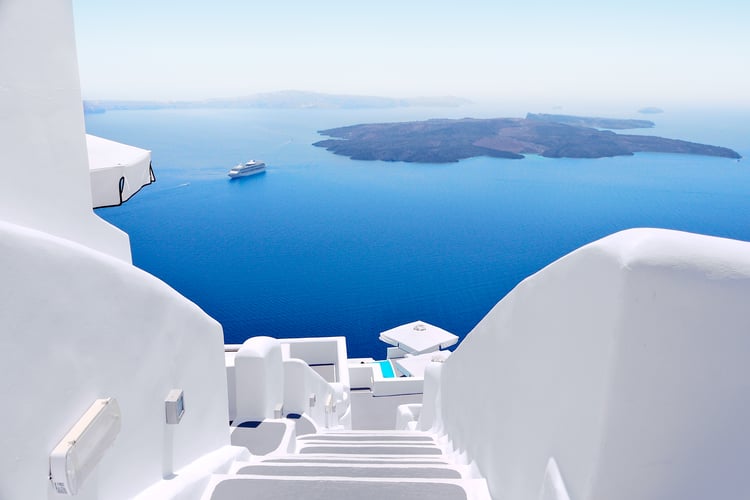 Santorini, one of the best Mediterranean islands to visit on a cruise