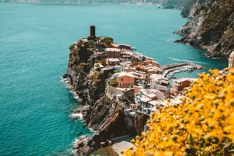 cinque Terre on a clifftop in Italy