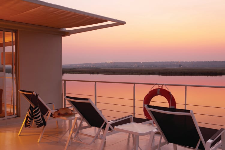 Sunset on Zambezi Queen
