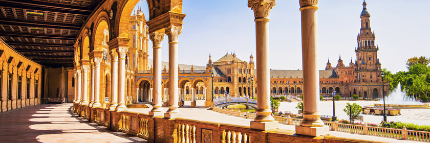 Plaza de España in Seville, Spain