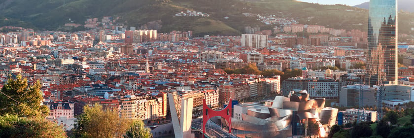 Aerial view of Bilbao, Spain