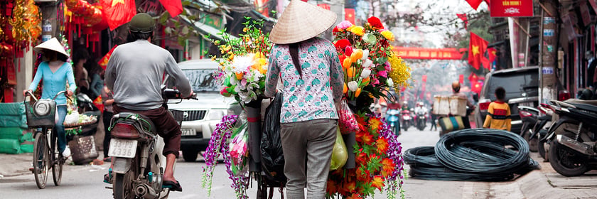 Hanoi street scene, Vietnam
