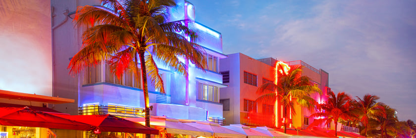 Miami South Beach at night