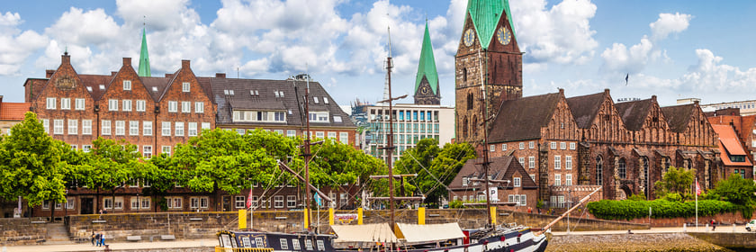 Weser river in Bremen, Germany