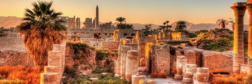 Sunset over Temple of Karnak, Luxor