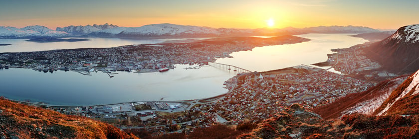 Sunset over Tromsø, Norway