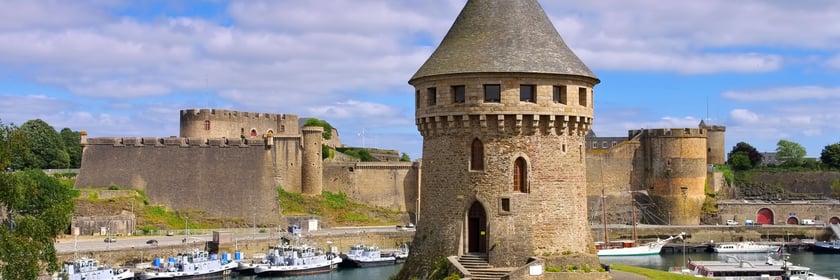 Brest castle and Tanguy tower, France