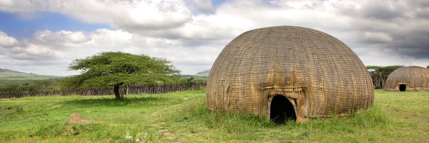 Traditional village in KwaZulu-Natal, near Richards Bay, South Africa