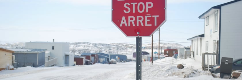 Inuit street sign in Iqaluit, Canada