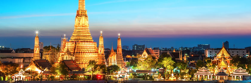 Wat Arun temple at night, Bangkok