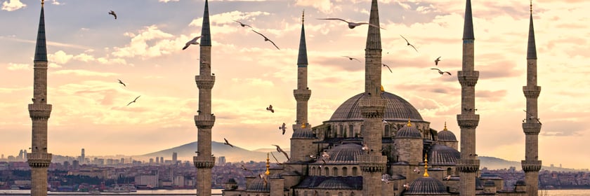 Sunset over the Blue Mosque, Istanbul