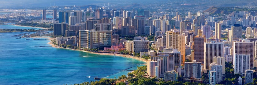 Aerial view of Honolulu, Hawaii