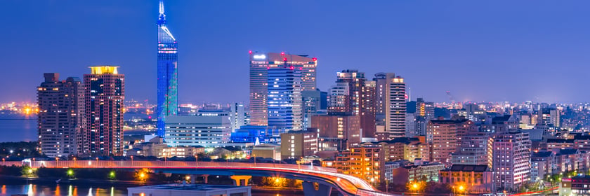 Hakata skyline, Fukuoka, Japan