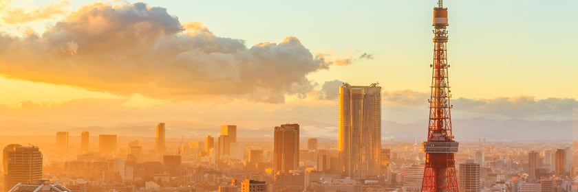Sunset over Tokyo, Japan