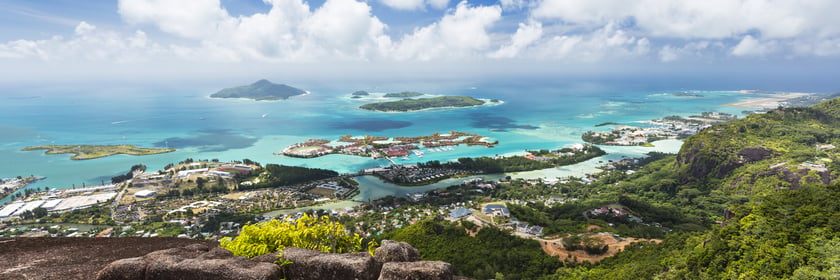 View of Victoria, Mahé, Seychelles